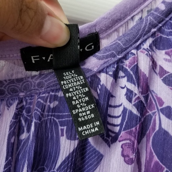 Sheer Purple Floral Tunic - Picture 5 of 5